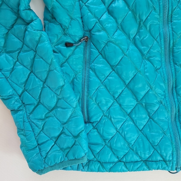 North Face Thermoball Eco Quilted Lightweight Full Zip Jacket Blue Green Medium - Picture 3 of 15